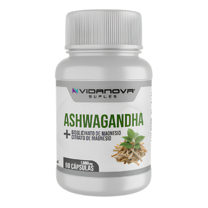 🌿 Ashwagandha + Magnesio - 1000mg 60 CAPS ✨